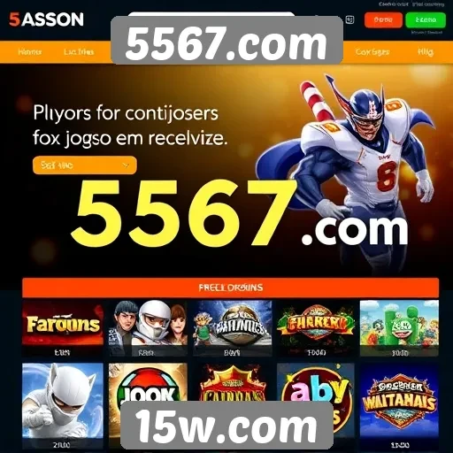Acessibilidade de jogos no site 5567.com